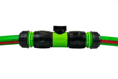 Cost Wise Male‑Male Quick‑Connect Inline Hose Valve Set Black/Green