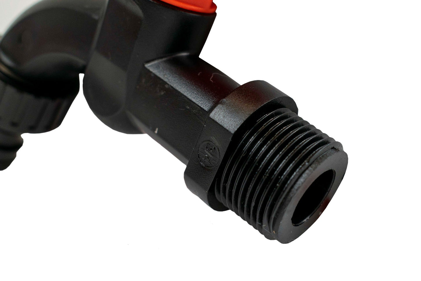 3/4″ BSP Male Plastic Tap – Black & Orange Finish