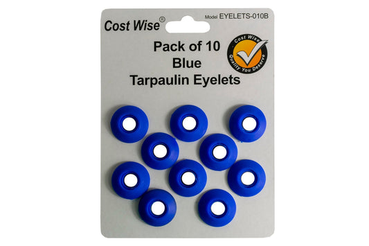Pack of 10 Blue Tarpaulin Eyelets