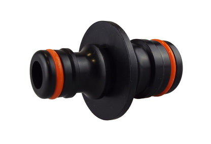 Max Flo Two-Way Adaptor for Standard Male Snap-On Fitting, Black/Orange