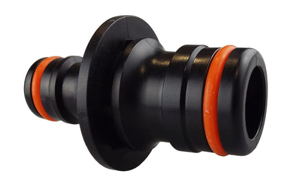 Max Flo Two-Way Adaptor for Standard Male Snap-On Fitting, Black/Orange