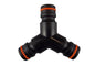 Black/Orange Three-Way Max Flo Splitter Connector
