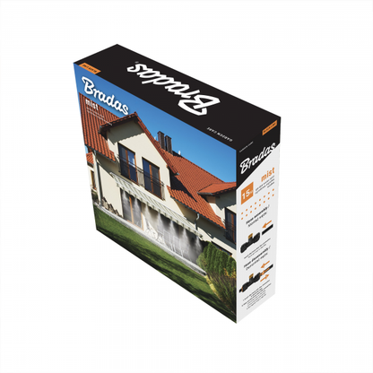15m Outdoor Garden Misting Set – Black & Orange