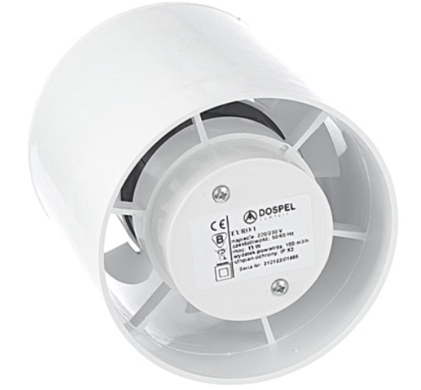 120mm Euro 2 Inline Bathroom Ventilation Fan