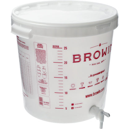 30L Beer Brewing Bucket with Tap Food Grade Home Brew Fermenter with Lid