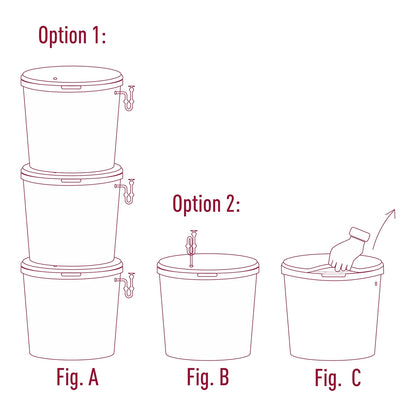 30L Beer Brewing Bucket with Tap Food Grade Home Brew Fermenter with Lid