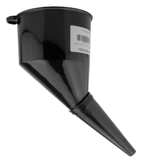 Black Angled Fuel Filling Funnel with Built-In Filter