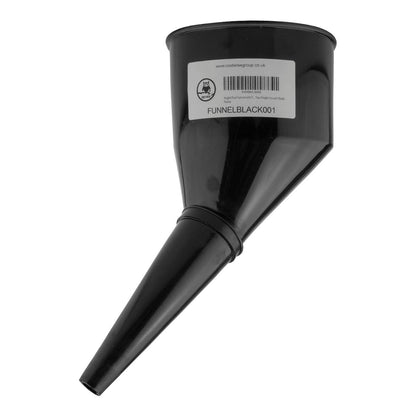 Black Angled Fuel Filling Funnel with Built-In Filter