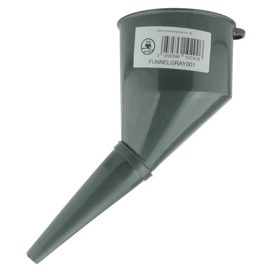 Grey Angled Fuel Filling Funnel with Built-In Filter