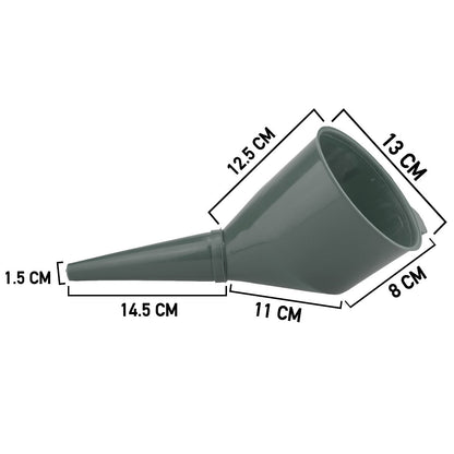 Grey Angled Fuel Filling Funnel with Built-In Filter