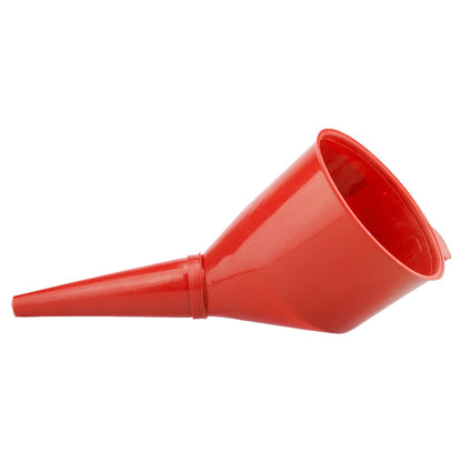 Red Angled Fuel Filling Funnel with Built-In Filter