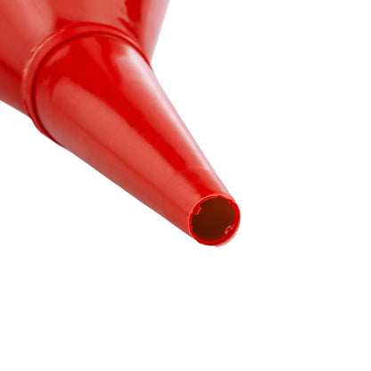 Red Angled Fuel Filling Funnel with Built-In Filter