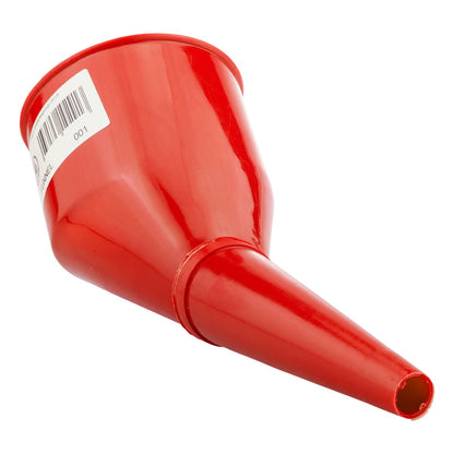 Red Angled Fuel Filling Funnel with Built-In Filter