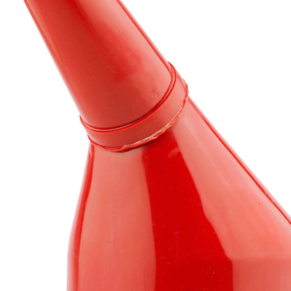 Red Angled Fuel Filling Funnel with Built-In Filter