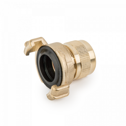 ¾" Hose Tail Brass Quick‑Connect Claw Adapter