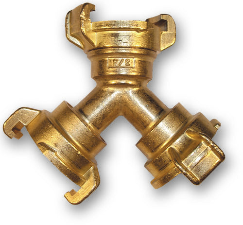 Triple‑Way Brass Claw Adapter