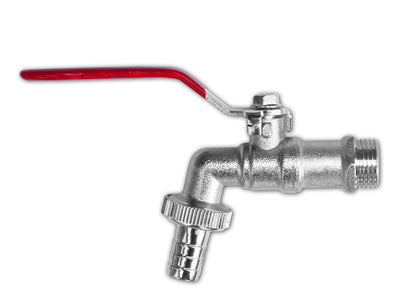 Bradas Zinc-Nickel Plated Garden Lever Tap – ¾" BSP Male Inlet & ¾" Hose Barb