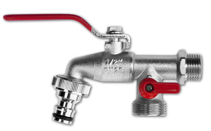 3/4” BSP Male Inlet Dual Outlet Garden Tap