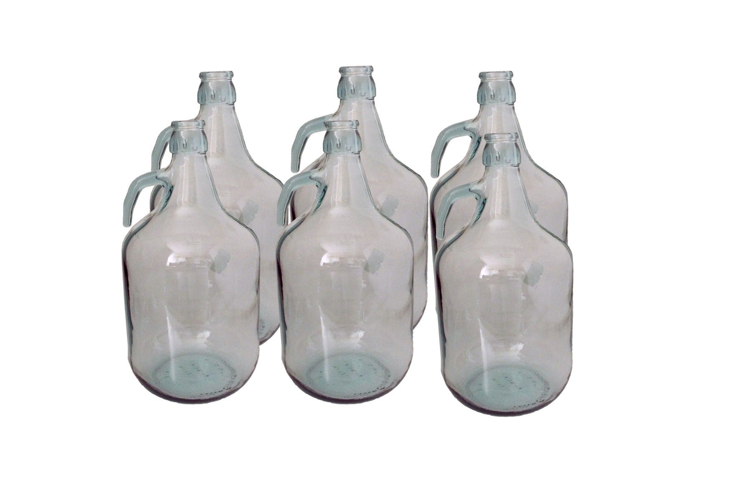Set of 6 Plain 5L Glass Demijohns