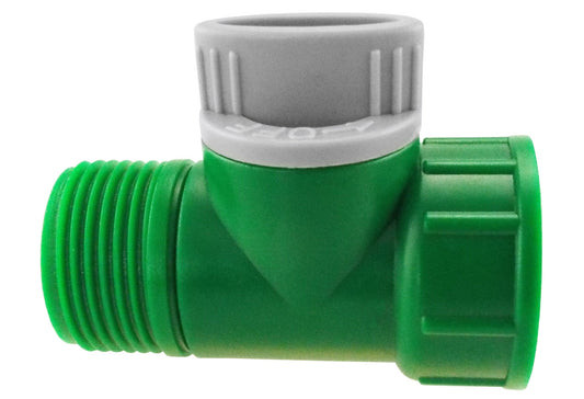 ¾" BSPM-F Threaded Valve Tap Adapter – Green/Grey