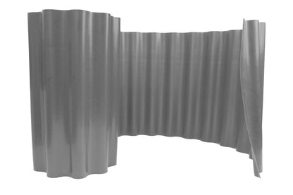 Light Grey Plastic Wave‑Pattern Lawn Edging Strip – 10cm × 9m