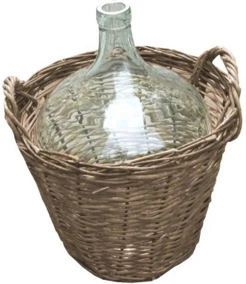 10L 15L 25L Glass Demijohn with Wicker Basket for Wine Beer Cider Mead Making