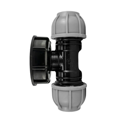 IBC 2” S60X6 Lid with 20mm MDPE T-Piece Connector