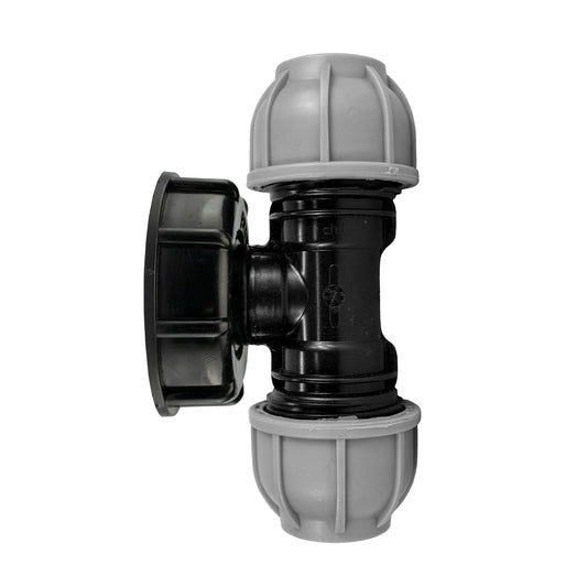 IBC 2” S60X6 Lid with 32mm MDPE T-Piece Connector