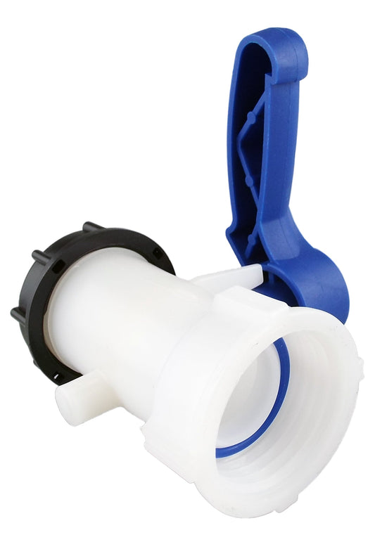 IBC Tank Valve with 75mm Inlet & S60X6 Outlet Including Cap