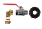 IBC 2” S60X6 Tank Lid with 1” BSPM-F Lever Valve and 28mm Brass Straight Compression Fitting