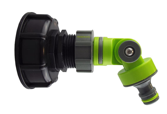 IBC 2” S60X6 Lid with Lime Adjustable Hose Tap Connector