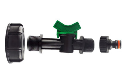 IBC 2” S60X6 Lid with Built-In In-Line Tap and Quick-Click Male Connector