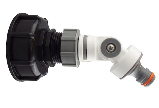 IBC 2” S60X6 Lid with BSP Thread and Adjustable Hose Tap Connector WL