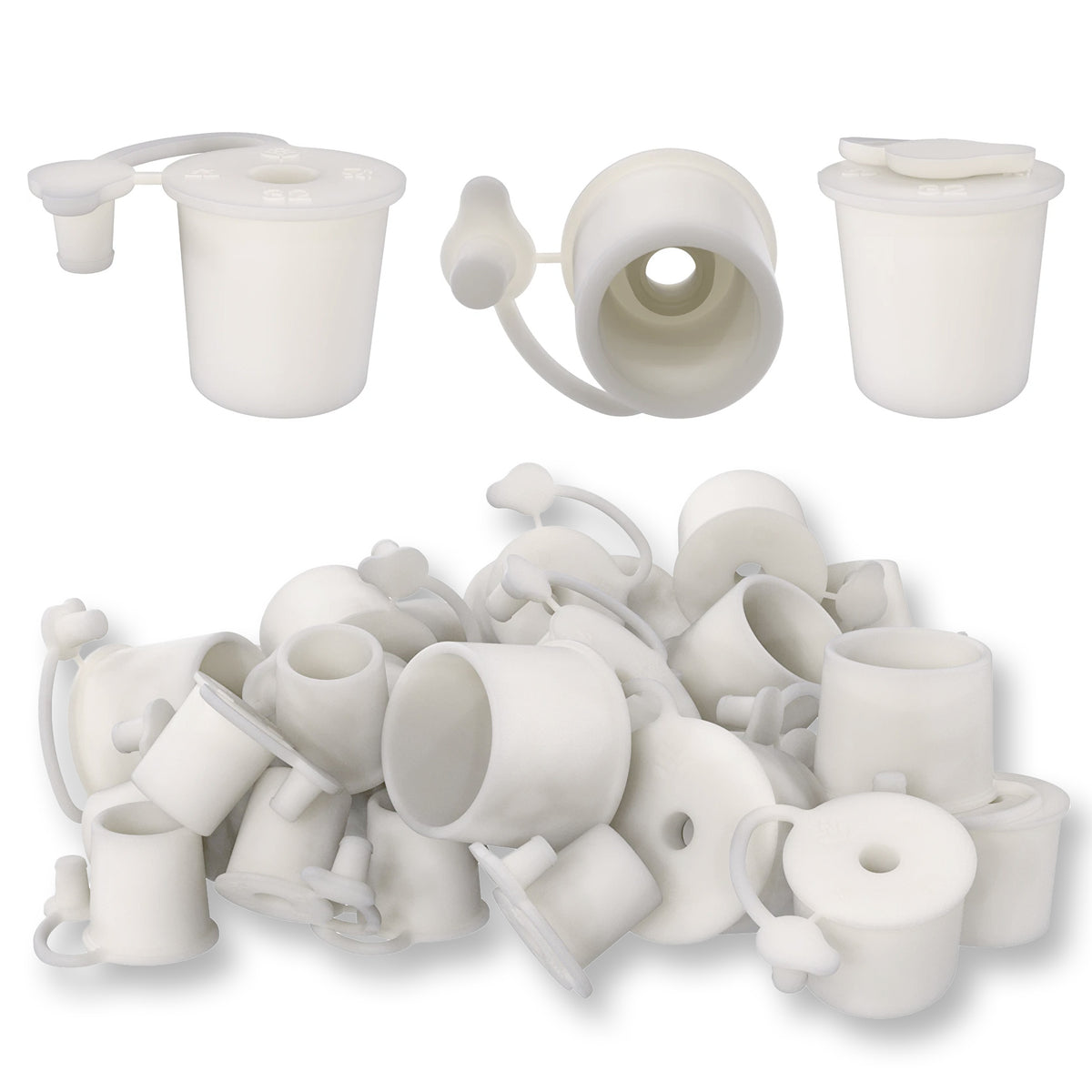28/32mm Rubber Stopper Bung for Demijohn Wine Fermentation Airlock with Cap
