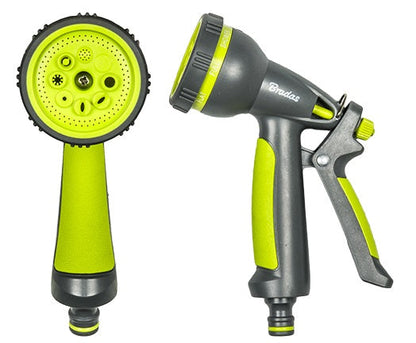 Lime Multi‑Pattern Adjustable Garden Hose Spray Gun