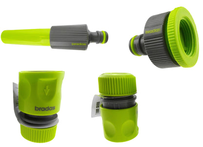 Lime Garden Hose Accessory Set – Connectors & Nozzle