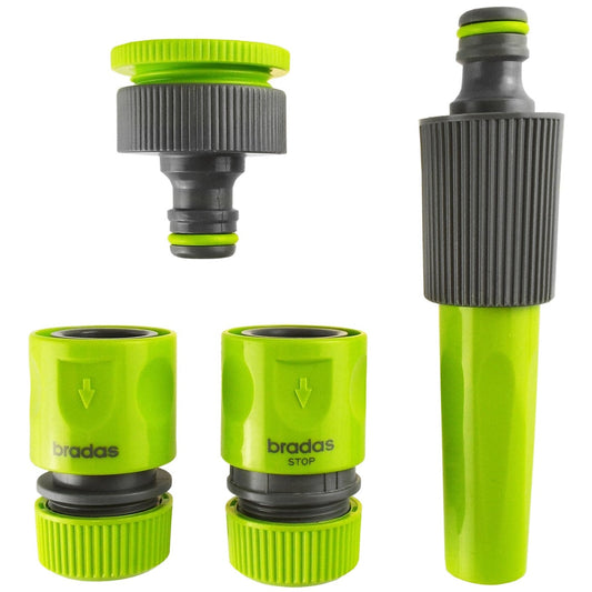 Lime Garden Hose Accessory Set – Connectors & Nozzle