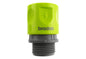 Lime Female Garden Hose Fitting with 3/4” BSP Male Thread