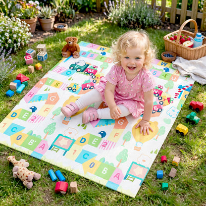 Baby Play Mat 200x180cm Foldable XPE Foam Double Sided Waterproof Crawling Mat