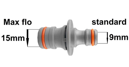 Max Flo Dual Male Connector – Black/Orange