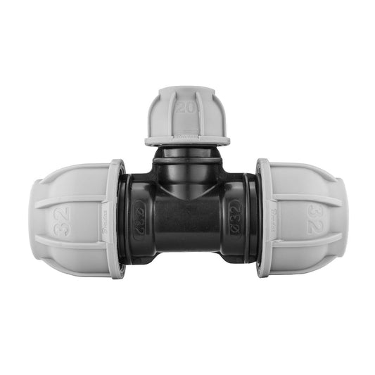 32mm - 20mm – 32mm MDPE Reducing Tee Coupling