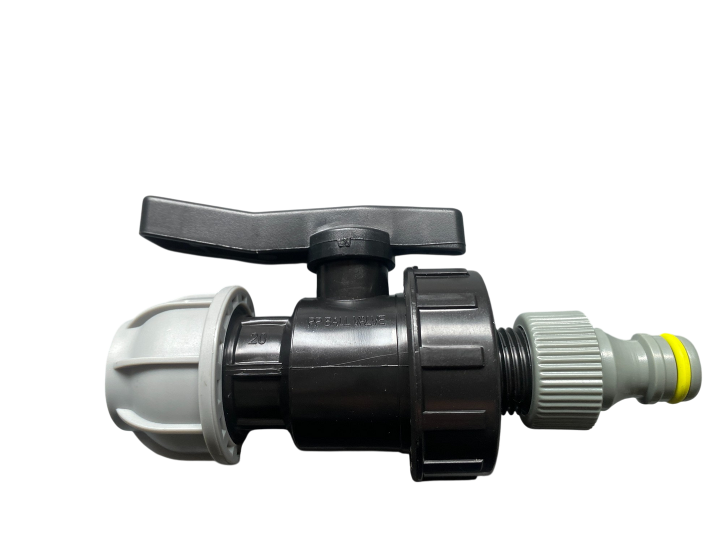 MDPE Pipe Valve Tap Connector 20 25 32mm Garden Hose BSP Click Lock