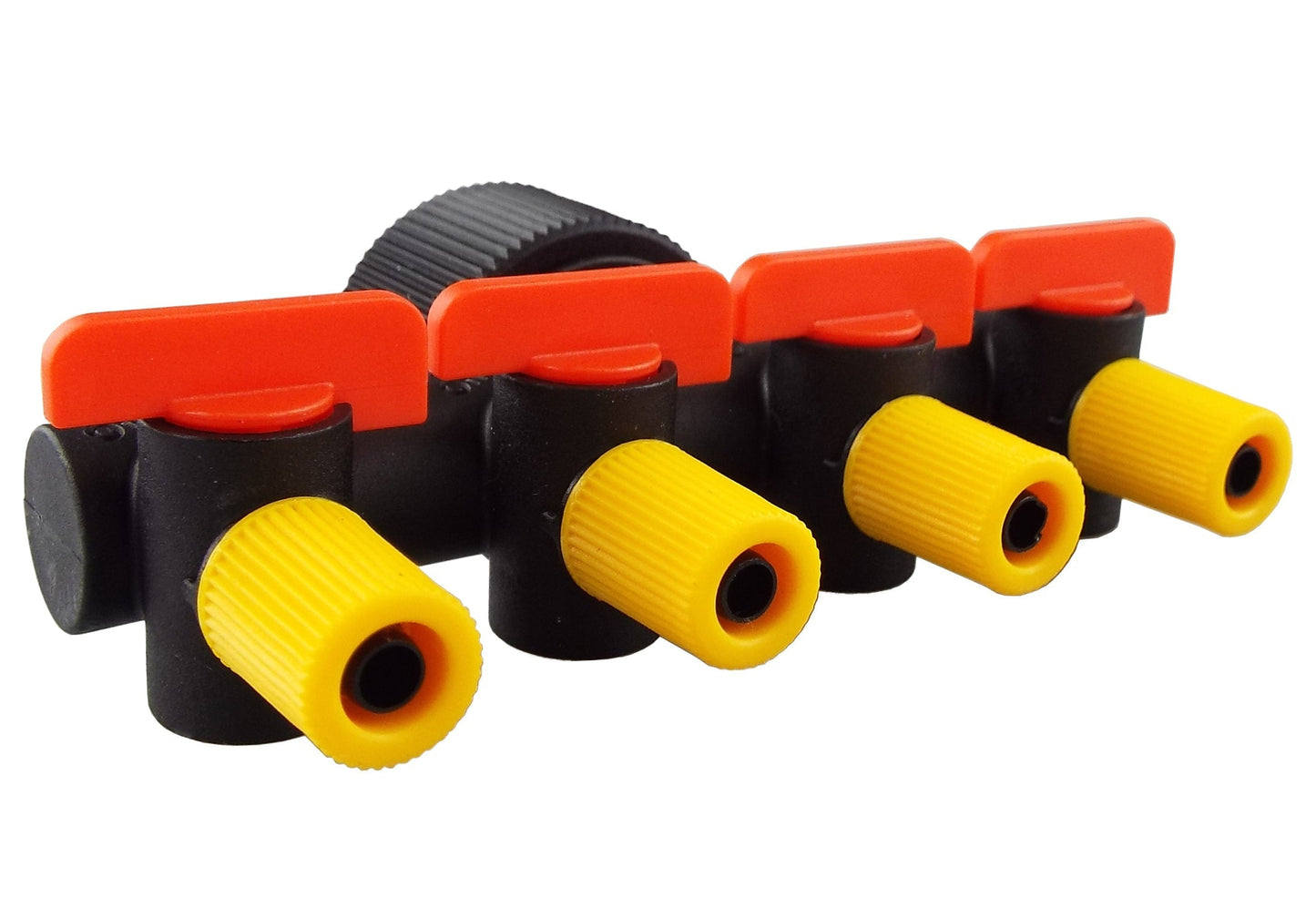 4-Way Micro Irrigation Tube Manifold with Valves