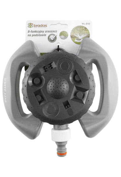 White Line 8-Pattern Static Garden Sprinkler