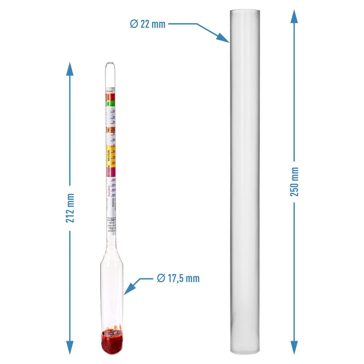 Wine Beer Hydrometer Sugar Meter Potential Alcohol Tester Home Brewing Kit