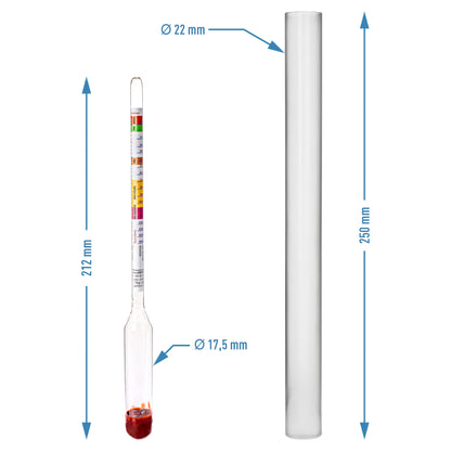 Wine Beer Hydrometer Sugar Meter Potential Alcohol Tester Home Brewing Kit
