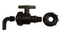 IBC 2” S60X6 Cap with Large Plastic Valve and 20mm Pond Elbow Barb