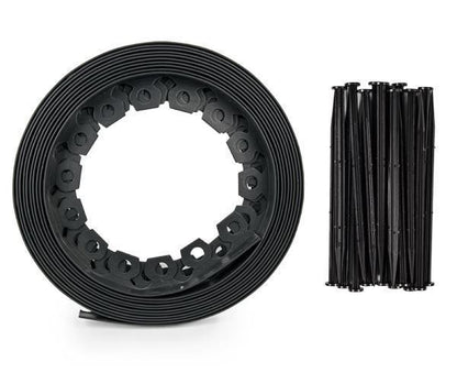Flexible Lawn Edging Border Roll 10m Garden Grass Edge 40-100mm With Pegs