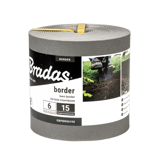 Heavy-Duty Grey Garden Lawn Edging 6m x 15cm