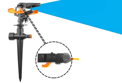 Adjustable Eco Line Impact Sprinkler with Ground Spike